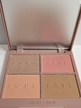 Lucky Chick Mystic Halo Face Palette soft pink peach compact quad blush bronzer